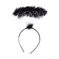 thumbnail image 2 of Diadema de ángel con halo de plumas, corona, accesorios de disfraz de ángel, accesorios para el cabello para fiesta de graduación, puesta en escena, Negro, 2 of 7