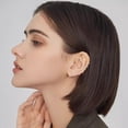 thumbnail image 5 of 10Pcs 316L Stainless Steel Sleeper Earrings Hoop Earrings Hypoallergenic Earrings Ring for Women and Men Stainless Steel Color 12.5x1.2mm, 5 of 9