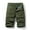 Men's Army Green Beachwear Bermuda Shorts _ B, variant on HOOMEUMY 2025 Men's Cotton Cargo Shorts Loose Fit Work Beach Shorts with Zipper Pockets Solid Color Above Knee Bermuda Shorts Army Green 10