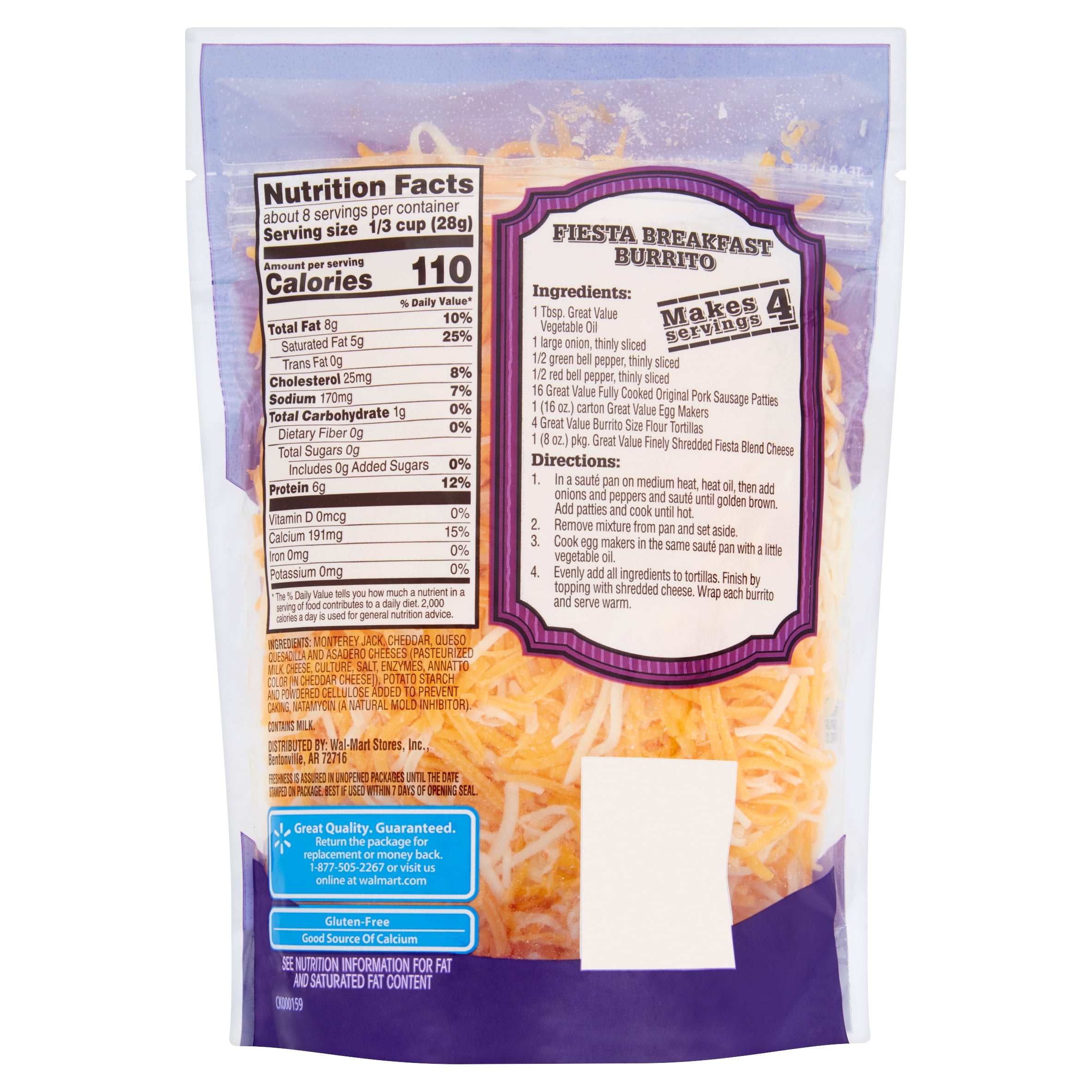 Fiesta Blend Cheese Nutrition Info Runners High Nutrition