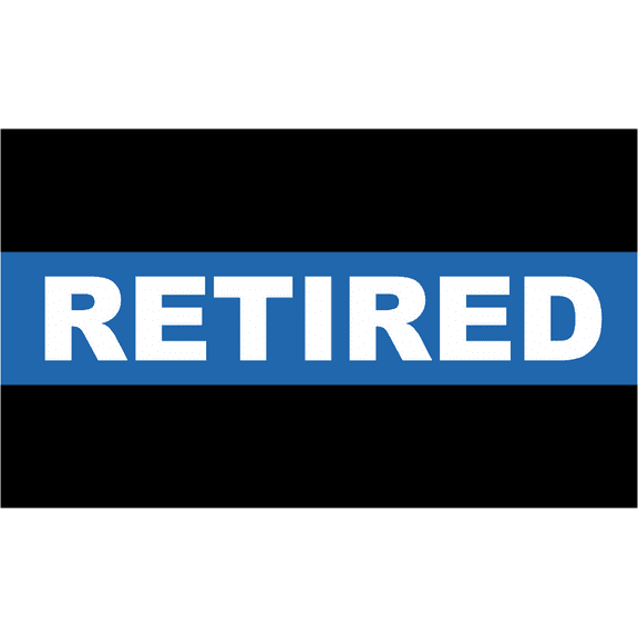 3.8 Inch Police Thin Blue Line Retired Decal