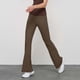 thumbnail image 3 of Pincandy Women's Solid Color High Waist Elastic Waist Yoga Pants, Flared Hem, Casual & Fitness Activities, 3 of 4