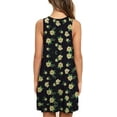 thumbnail image 5 of Anyjoin Women's Summer Dresses Beach Floral Tshirt Sundress Sleeveless Pockets Casual Tank Dress, 5 of 6