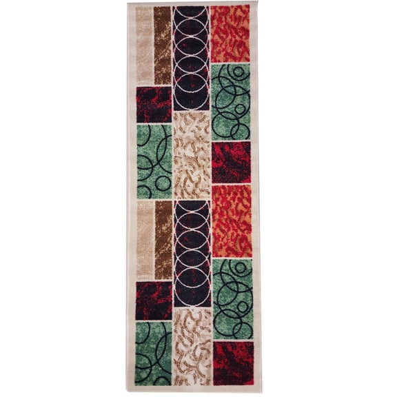 Gloria - Non-slip Washable Rugs Kitchen Mat Non-Skid Runner for Kitchen Runners for Hallways with Rubber Backing (23" x 84")