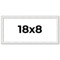 18x8 Frame White Real Wood Picture Frame Width 0.75 inches | Interior Frame Depth 0.5 inches |