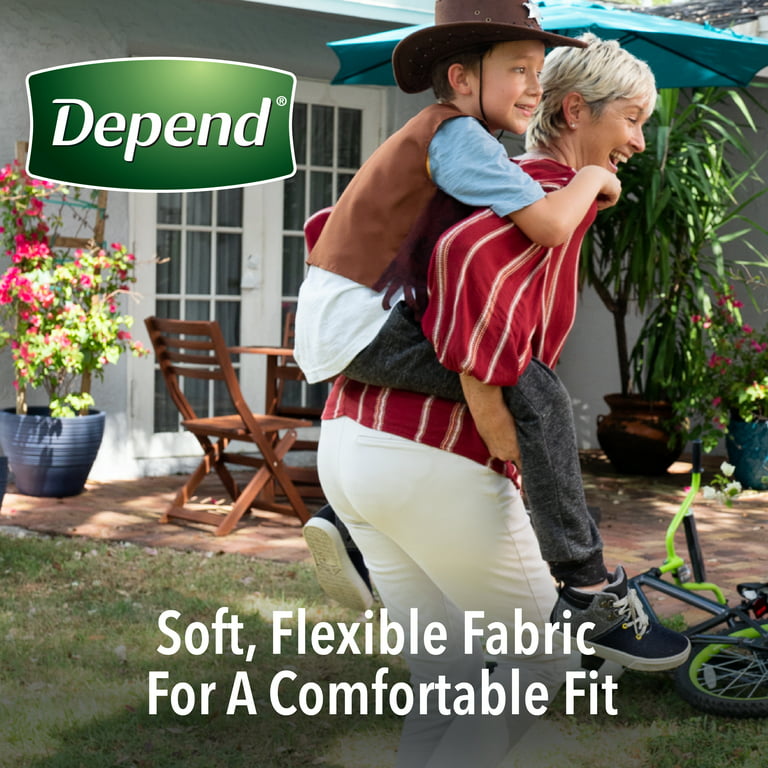Depend FIT-FLEX Incontinence Underwear for Women, Moderate Absorbency, S/M,  Tan (Choose your count)