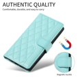 thumbnail image 6 of For Samsung Galaxy A57 5G Wallet Grid Texture Magnetic Flip Cover Card Holder & Bills Slot, Soft PU Leather Magnetic For Women Wallet Case With Detachable Shoulder Strap And Wrist Strap,Green, 6 of 10