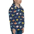 thumbnail image 5 of Naloa Planets And Stars Teenage Zipper Hoodie, Long Sleeve Zip Up Hoodies Casual Jackets Tops for 7-12 Years-Small, 5 of 6