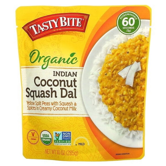 Tasty Bite, Organic Indian Coconut Squash Dal, Mild, 10 oz (285 g) Pack of 2