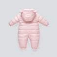 thumbnail image 5 of AINIYS Kids Bear-Ear Padded Snowsuit with Hooded Neckline, Zip Closure, Warm Design Children's Clothing for Winter & Outdoor Wear Pink 9 Months, 5 of 7