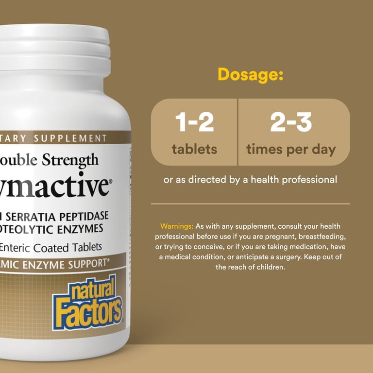 Natural Factors - Zymactive Double Strength - 90 Tablets - Walmart.com