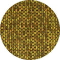 thumbnail image 1 of Ahgly Company Indoor Round Abstract Yellow Modern Area Rugs, 6' Round, 1 of 4