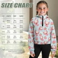 thumbnail image 7 of Uourmeti Cartoon Strawberry Daisy Axolotl Girls Lightweight Sweatshirt with Pocket Zip Up Pullover Cozy Loose Top for wear Home Thanksgiving Size 13-14, 7 of 7