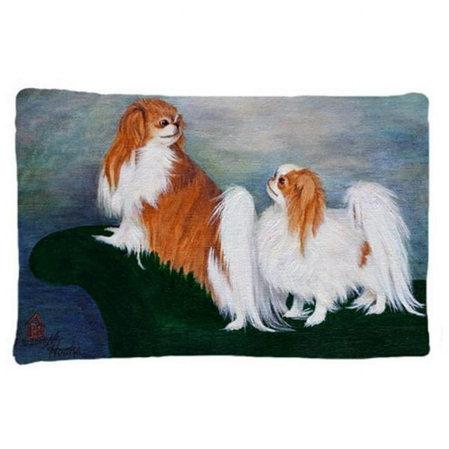Carolines Treasures MH1059PILLOWCASE Japanese Chin Standing On My Tail Fabric Standard Pillowcase