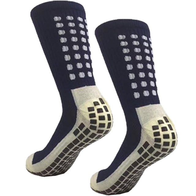 Calcetines de fútbol para hombre, calcetines de balón antideslizantes, almohadillas de agarre antideslizantes