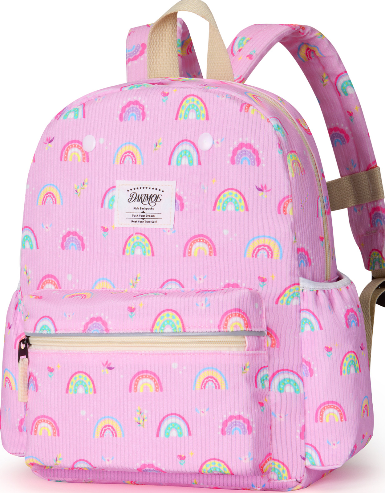 DAKIMOE Toddler Backpack, Soft Corduroy, 13.5 Inches photo 1