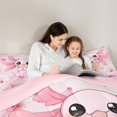 thumbnail image 5 of Castle Fairy Kawaii Flower Axolotl 3 Pieces Queen Comforter Set for Children Teens,Cherry Blossom Sakura Ultra Soft Bedding Sets,Cartoon Salamander Bedding Comforter Set,Lightweight Room Decor, 5 of 8