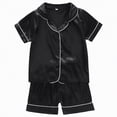thumbnail image 1 of Gubotare Pyjama pour Garçons Unisexe-Bébé à Manches Courtes Pyjama 2 Pcs 3T 4T (Noir, 3-4 Ans), 1 of 7