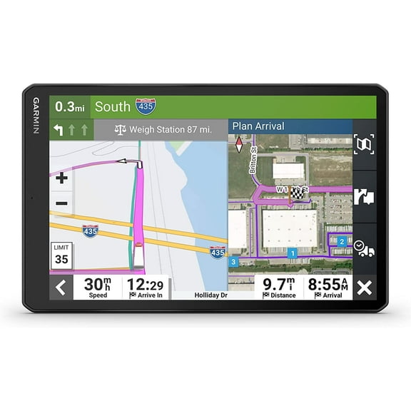 Restored Garmin dēzl OTR1010 10" Truck GPS Navigator, Custom Routing, Birdseye Satellite View, Bluetooth, Live Traffic, Black (Refurbished)