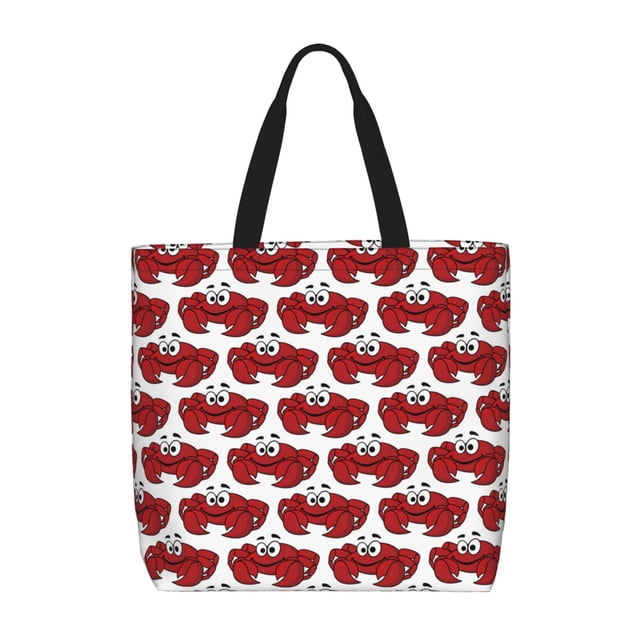 Balery Cute Red Crab Bolsa de Mano para Mujeres con Cremallera, Bolsa de Gimnasio con Compartimentos, Bolsa para Laptop, Bolsa para Trabajo