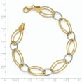 thumbnail image 2 of Leslie's Sterling Silver Gold-tone Flash 18k Plated Link Bracelet, 2 of 2