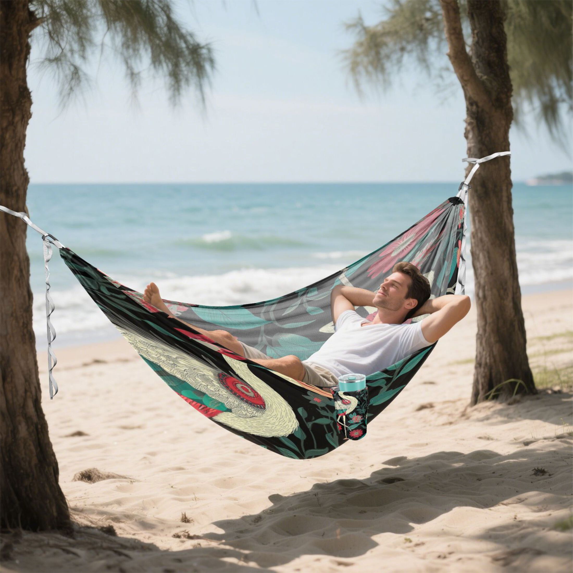 Hammock Camping Hammock Nylon Portable Hammock Travel Camping Hammock Two Cranes