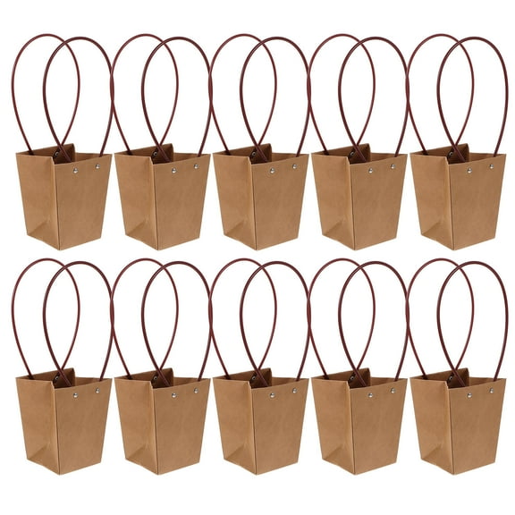 FRCOLOR  10 Pcs Bouquets Packaging Bag Flower Packing Bags Kraft Paper