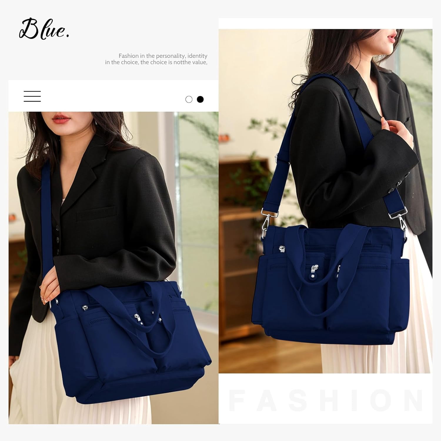 Tote Bag for Women Canvas Tote Bags Handbags for Women Crossbody Bag with Multiple Pockets