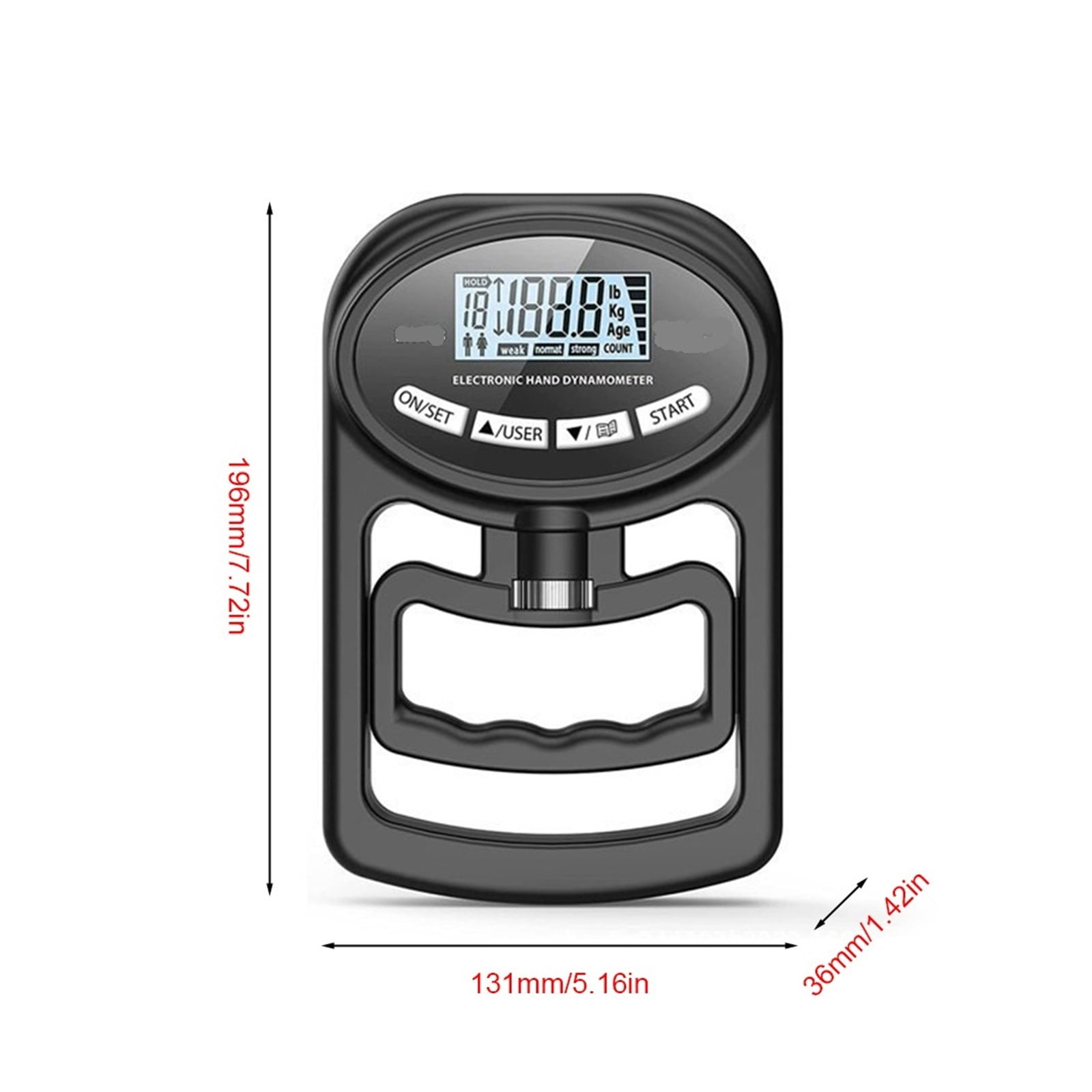 Grip Strength Tester 265Lbs/120Kg Grip Strength Meter Ergonomic Hand Grip Training ,Accurate Measurement