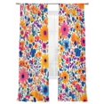 thumbnail image 7 of Colorful Spring Floral Sheer Curtains 96 Inch Length 2 Panels Set, Farmhouse Summer Botanical Voile Window Treatment Semi Sheer Long Curtains Drapes for Bedroom/Living Room/Kitchen 52"x96"x2, 7 of 7