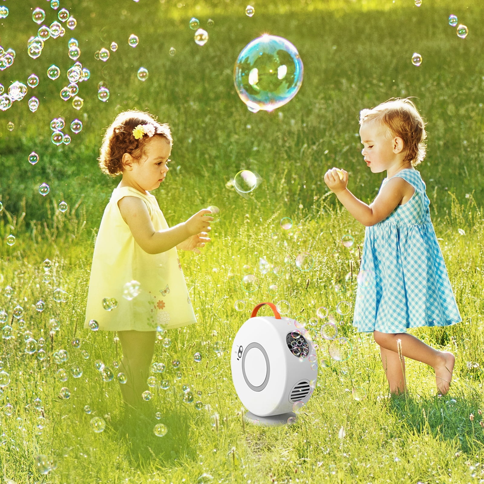 Bubble Machine for Kids,Automatic Bubble Blower Rechargeable, Auto Rotatable Portable Bubble Maker Electric Bubbles Toy,Electric Bubbles Toy for 3 4 5 Year Old,Outdoor Wedding Party Gifts
