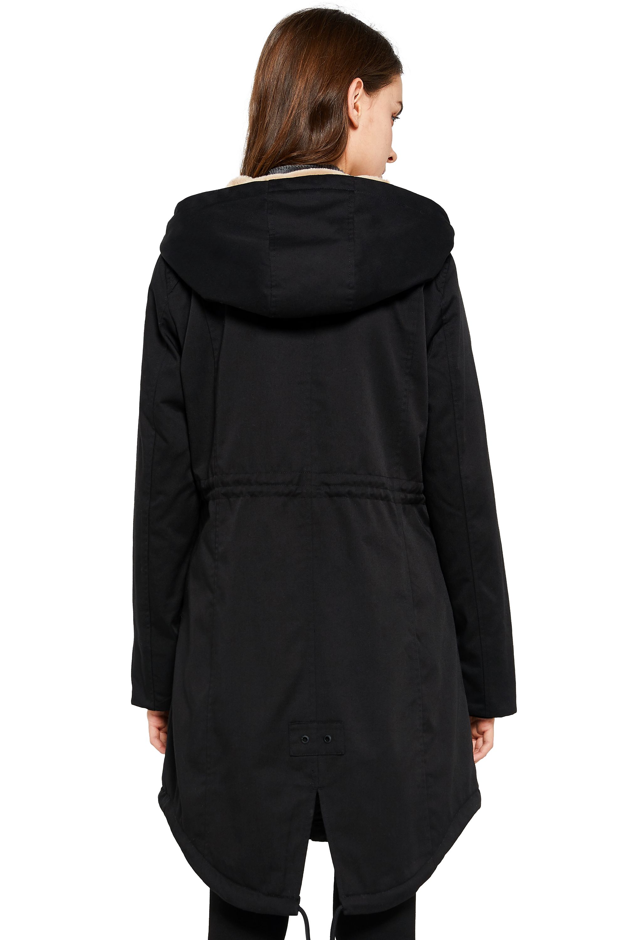 Orolay Women's Winter Parka Fleece Parka Warm Winter Coat Hoodie Jacket Mid length Winter Jacket Black XS - image 2 of 5