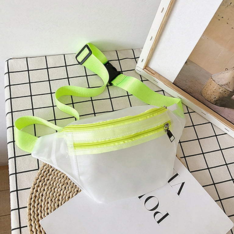 Clear neon green online fanny pack