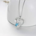 thumbnail image 6 of AOBOCO Christmas Gifts for Women, Butterfly Necklace Sterling Silver Heart Pendant with Butterfly Necklace for Women, 6 of 6