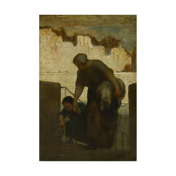 Trademark Fine Art 'The laundress' Canvas Art by Daumier