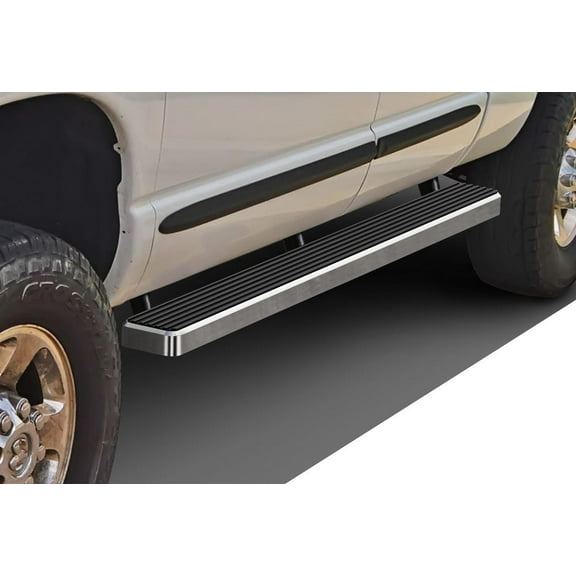 APS Running Boards 4 inches Compatible with Dodge Ram 1500 2002-2008 Quad Cab & Ram 2500 3500  2003-2009 (Side Steps Side Bars)