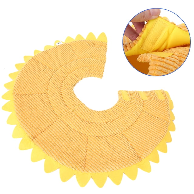 Pet Collar, Plush Pet Cone Soft Sunflower Design Several Sizes Elizabethan Collar With Hook And Design For Postoperative Recovery For Pet