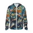 thumbnail image 1 of Balery Colorful Plant Turtle Sudadera ligera de manga larga con capucha y protección solar UPF 50+ para hombre y mujer, ideal para pesca y running-X-Large, 1 of 7