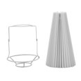 thumbnail image 3 of Minkissy Fabric Wrapped Lampshade White Iron Rotatable Pleated 1Set Study Friends, 3 of 5