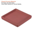 thumbnail image 3 of Unique Bargains 5' Ceramic Square Planter Saucer Flower Pot Drip Tray Coaster, Maroon 2 Pack, 3 of 5