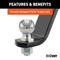 thumbnail image 2 of Curt 45065 Loaded Ball Mount with 2 5/16 Inch Ball 2 Inch Shank 7500 Pounds GTW, 2 of 6