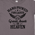 thumbnail image 4 of Inktastic Handpicked for Earth by My Great Aunt in Heaven Boys or Girls Toddler T-Shirt, 4 of 5