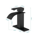 thumbnail image 7 of JERFIT Single Handle Waterfall Bathroom Sink Faucet, Matte Black Modern Vanity Faucet for Single Hole Vessel Sink, 7 of 7