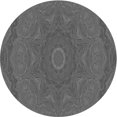 thumbnail image 1 of Ahgly Company Tapis d'Intérieur Rond Lavable en Machine Gris Transitionnel, 7 Pieds Rond, 1 of 7