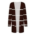 thumbnail image 4 of clear 50% off Usmixi Winter Womens Cardigan Coats Cardigan for Women Fashion Striped Print Loose Open Front Coats Fall Winter Long Sleeve Lightweight Comfy Cardigan Outwear with Pocket Up to 65% off, 4 of 4