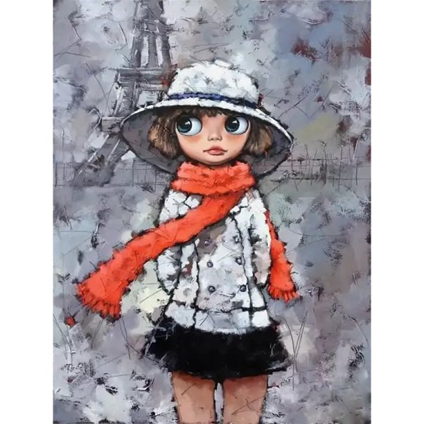 Cuadros Decorativos Gunning Alexander Girl 5D Kits de pintura de diamantes DIY Arte de taladro redondo completo (B5704) Likrtyny embutido en tela