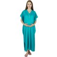 thumbnail image 4 of Bimba Maternity Hospital Kaftan With Belt Rayon Nursing Night Gown, Front & Back Buttons, 4 of 8