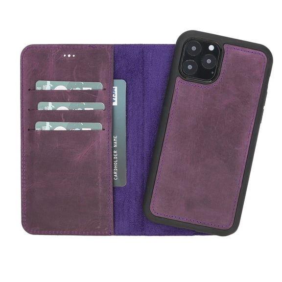 iPhone 11 Pro 5.8" Full Grain Leather Detachable Magnetic Wallet Case