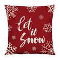thumbnail image 2 of Funda de almohada navideña | 45 x 45 cm, decorativa, roja, para sofá y decoración del hogar | Poliéster con cremallera invisible | Decoración invernal, 2 of 6
