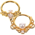 thumbnail image 1 of Miangastore Nose Rings Golden Metal 2Pack 1.3x0.4In, 1 of 9